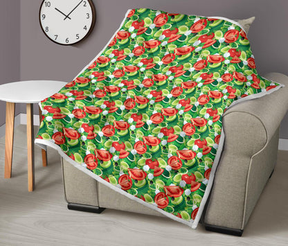 Vegan Salad Themed Design Print Premium Quilt-JTAMIGO.COM