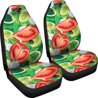 Vegan Salad Themed Design Print Universal Fit Car Seat Covers