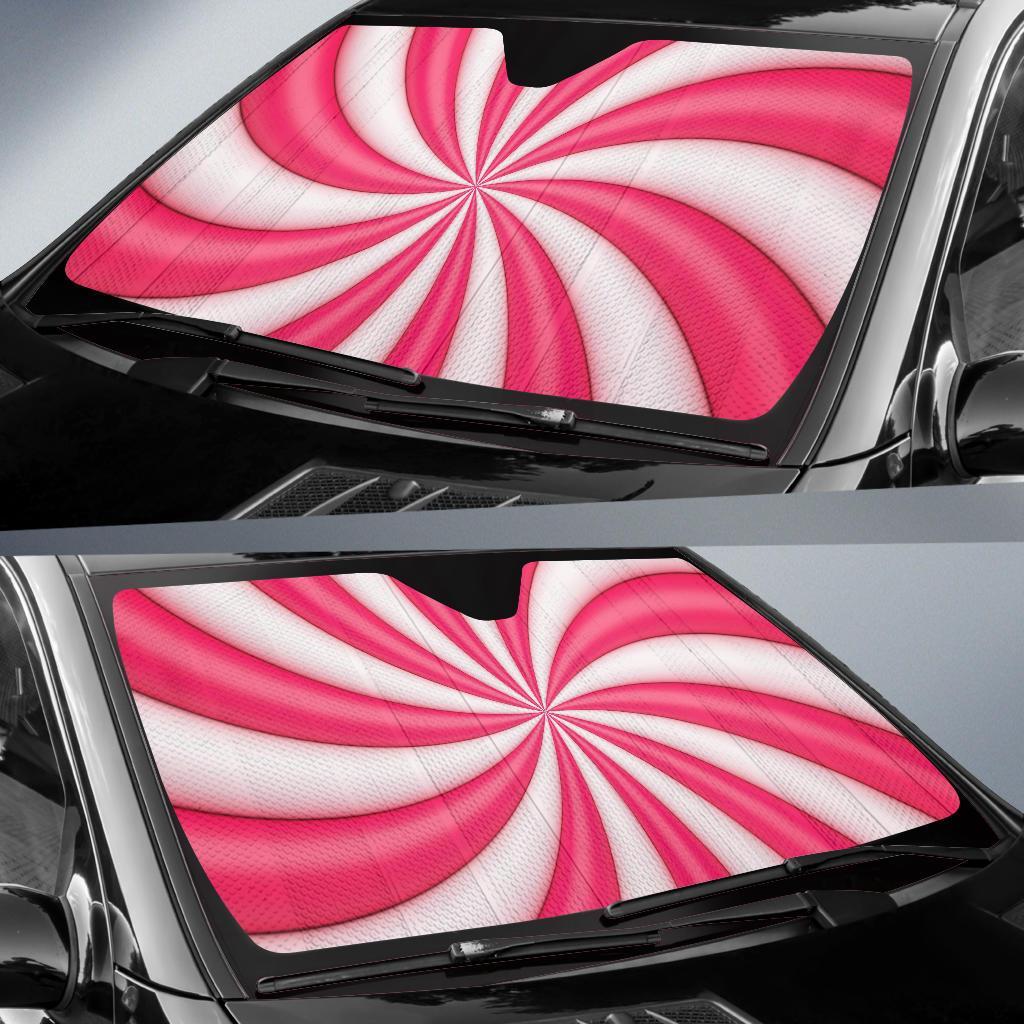 Vortex Twist Swirl Candy Print Car Sun Shade For Windshield