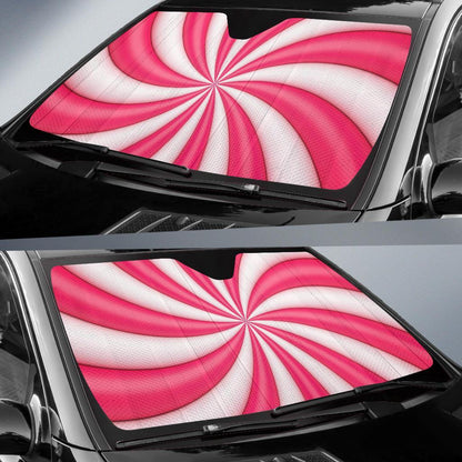 Vortex Twist Swirl Candy Print Car Sun Shade For Windshield