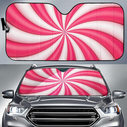 Vortex Twist Swirl Candy Print Car Sun Shade For Windshield