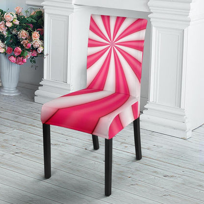 Vortex Twist Swirl Candy Print Dining Chair Slipcover-JTAMIGO.COM