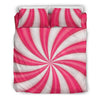 Vortex Twist Swirl Candy Print Duvet Cover Bedding Set