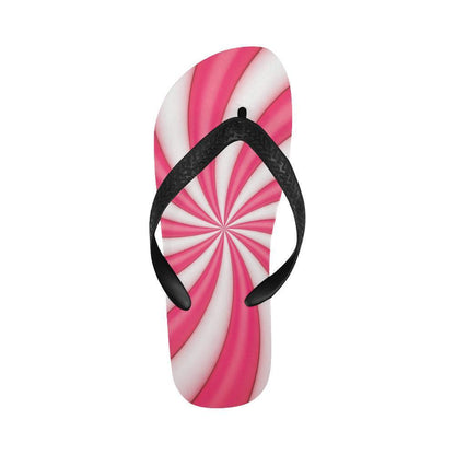 Vortex Twist Swirl Candy Print Flip Flops-JTAMIGO.COM