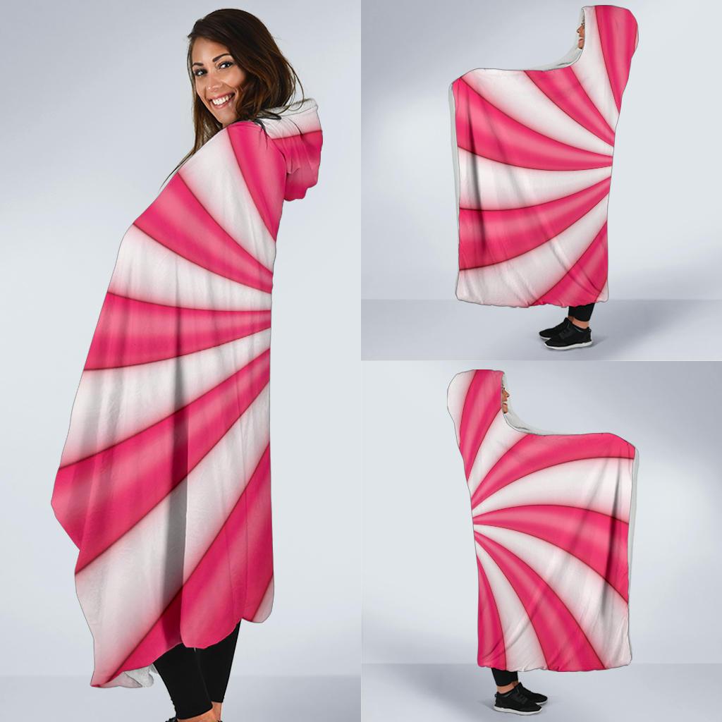 Vortex Twist Swirl Candy Print Hooded Blanket-JTAMIGO.COM