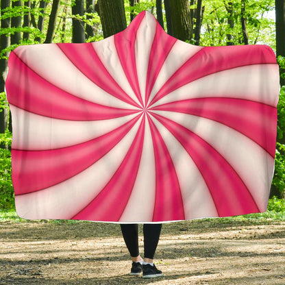 Vortex Twist Swirl Candy Print Hooded Blanket-JTAMIGO.COM