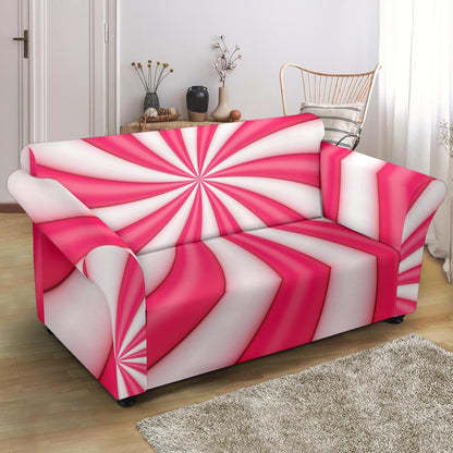 Vortex Twist Swirl Candy Print Loveseat Slipcover-JTAMIGO.COM
