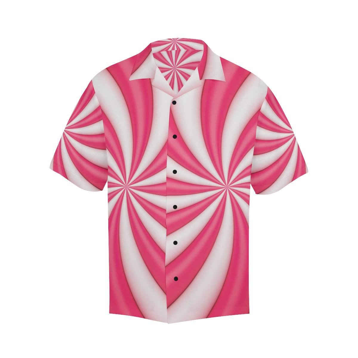 Vortex Twist Swirl Candy Print Men Aloha Hawaiian Shirt