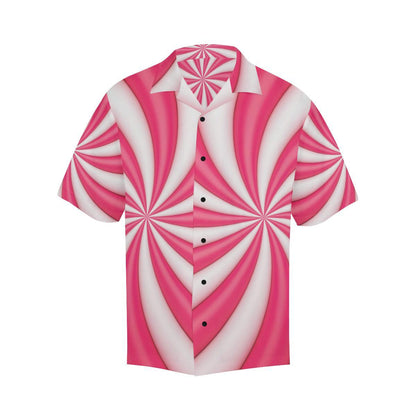 Vortex Twist Swirl Candy Print Men Aloha Hawaiian Shirt