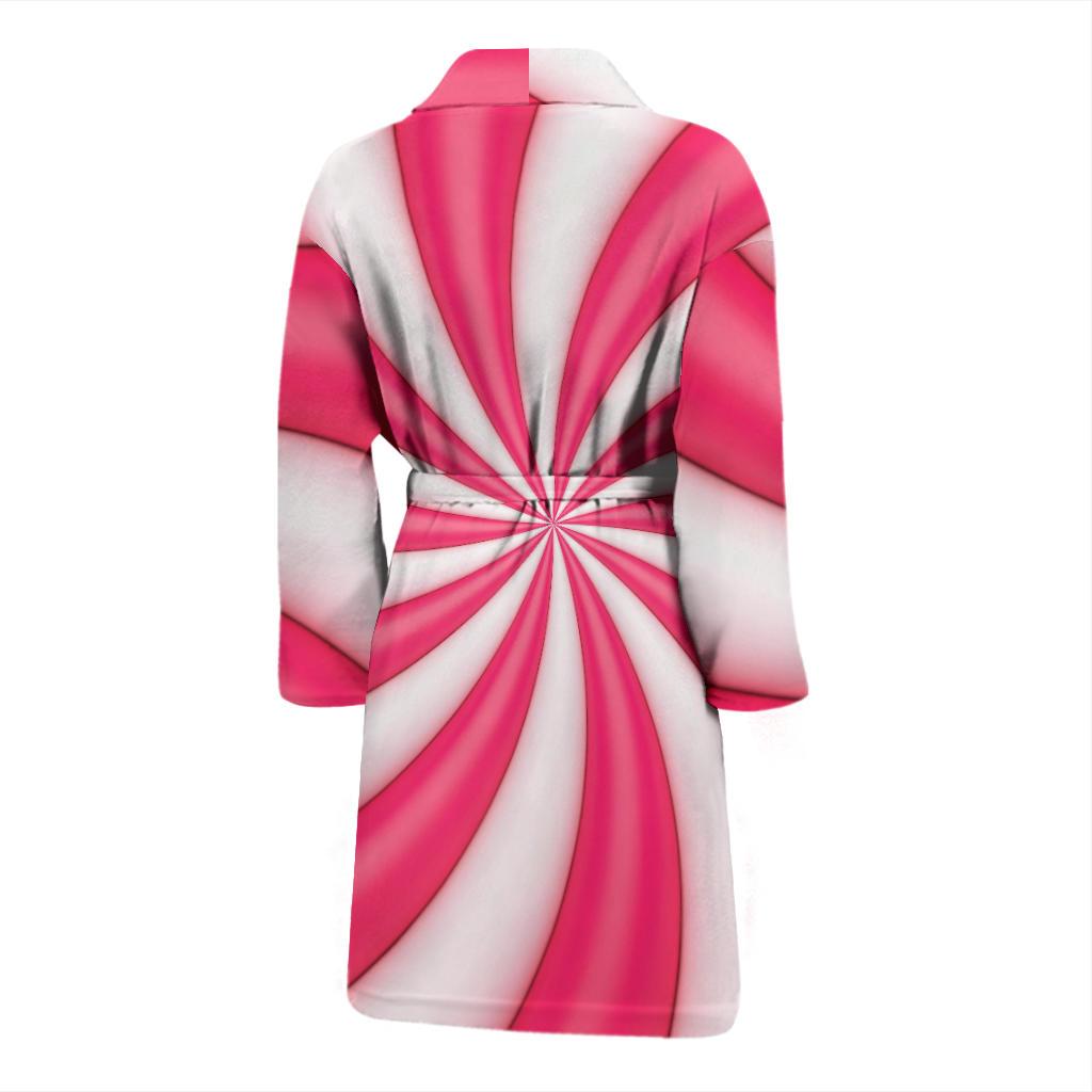 Vortex Twist Swirl Candy Print Men Bath Robe-JTAMIGO.COM