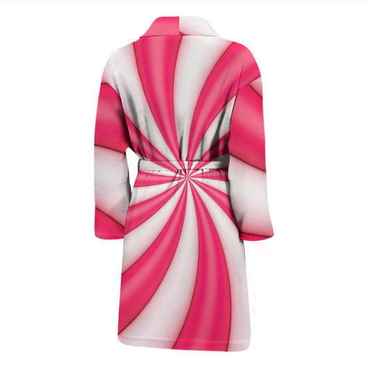 Vortex Twist Swirl Candy Print Men Bath Robe-JTAMIGO.COM