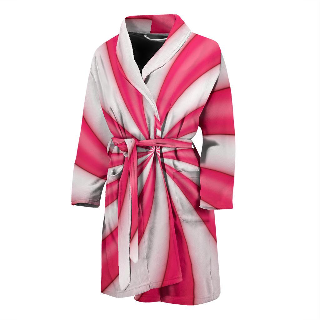 Vortex Twist Swirl Candy Print Men Bath Robe-JTAMIGO.COM