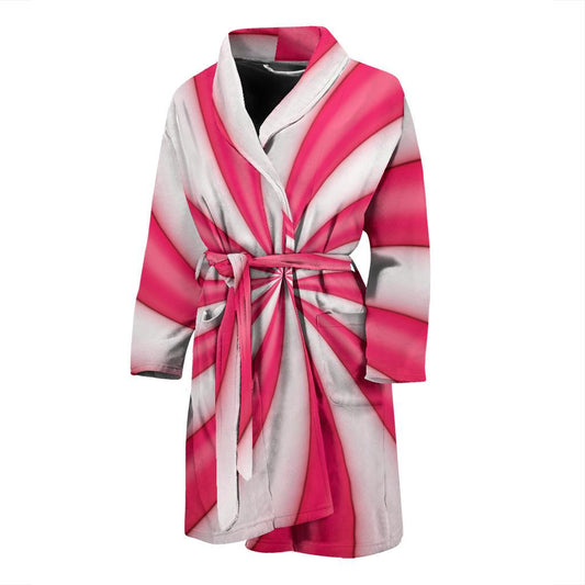 Vortex Twist Swirl Candy Print Men Bath Robe-JTAMIGO.COM