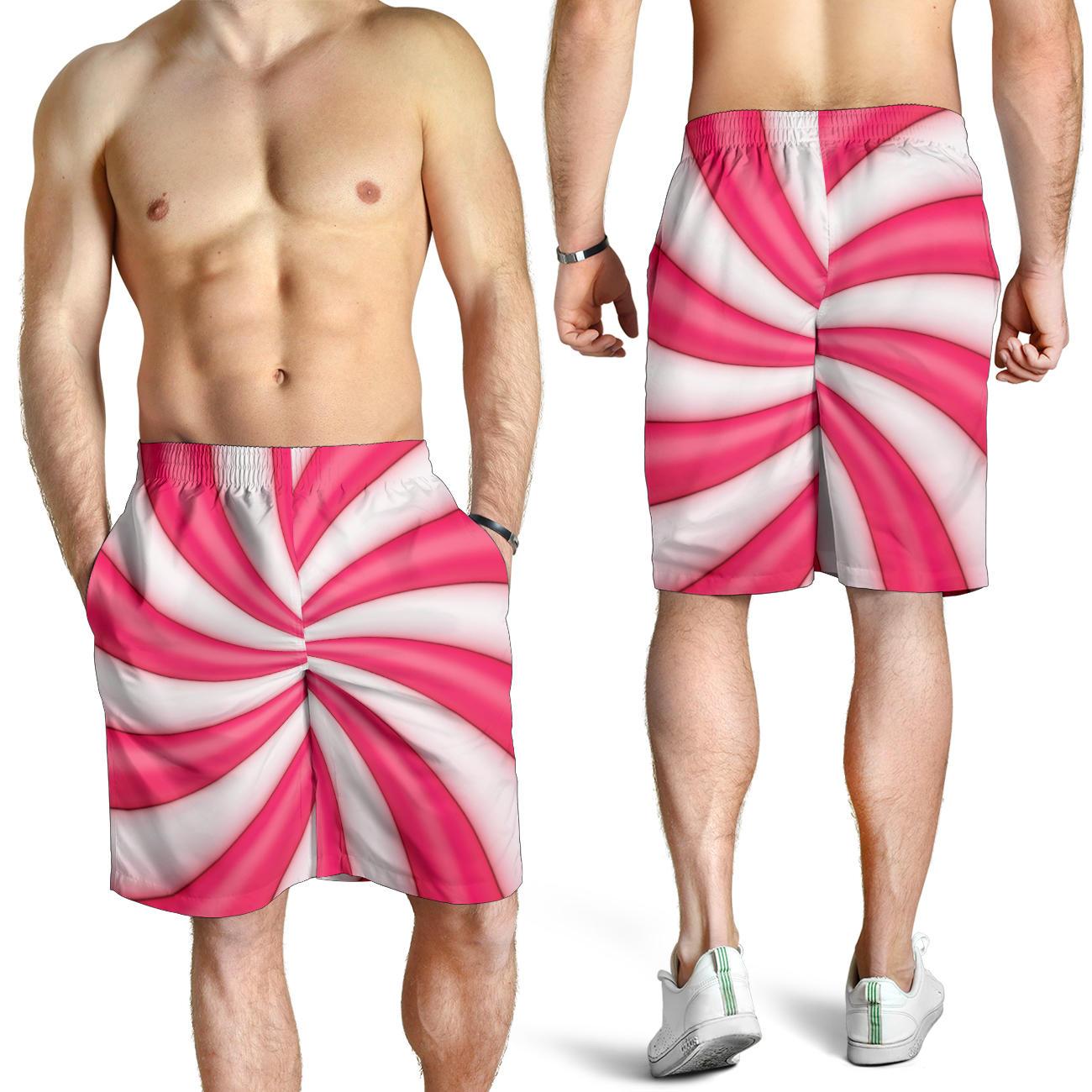 Vortex Twist Swirl Candy Print Mens Shorts-JTAMIGO.COM