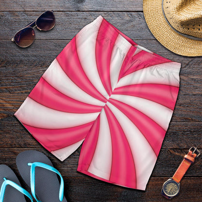 Vortex Twist Swirl Candy Print Mens Shorts-JTAMIGO.COM