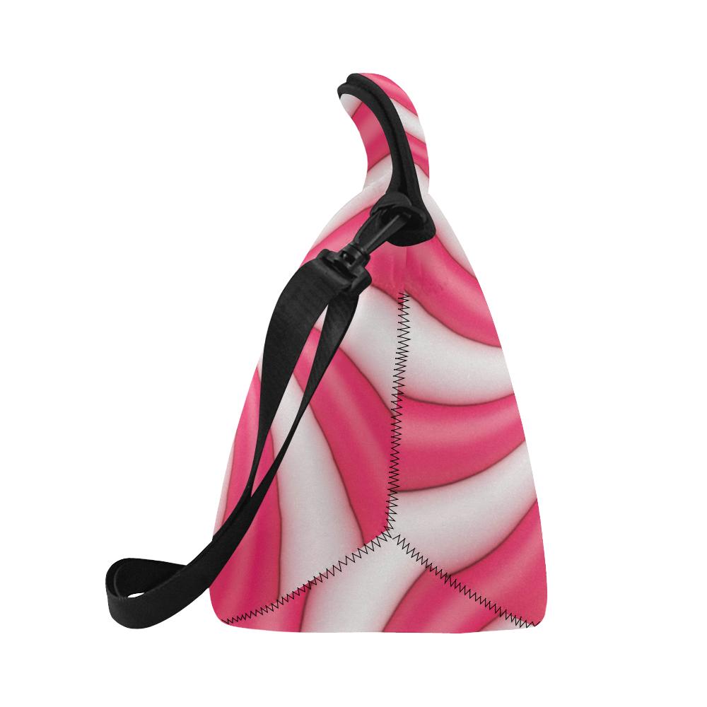 Vortex Twist Swirl Candy Print Neoprene Lunch Bag (Model 1669)(Large)-JTAMIGO.COM
