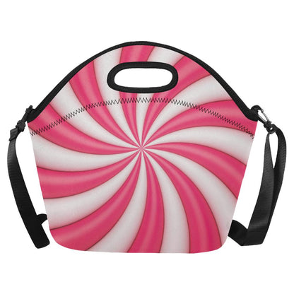 Vortex Twist Swirl Candy Print Neoprene Lunch Bag (Model 1669)(Large)-JTAMIGO.COM