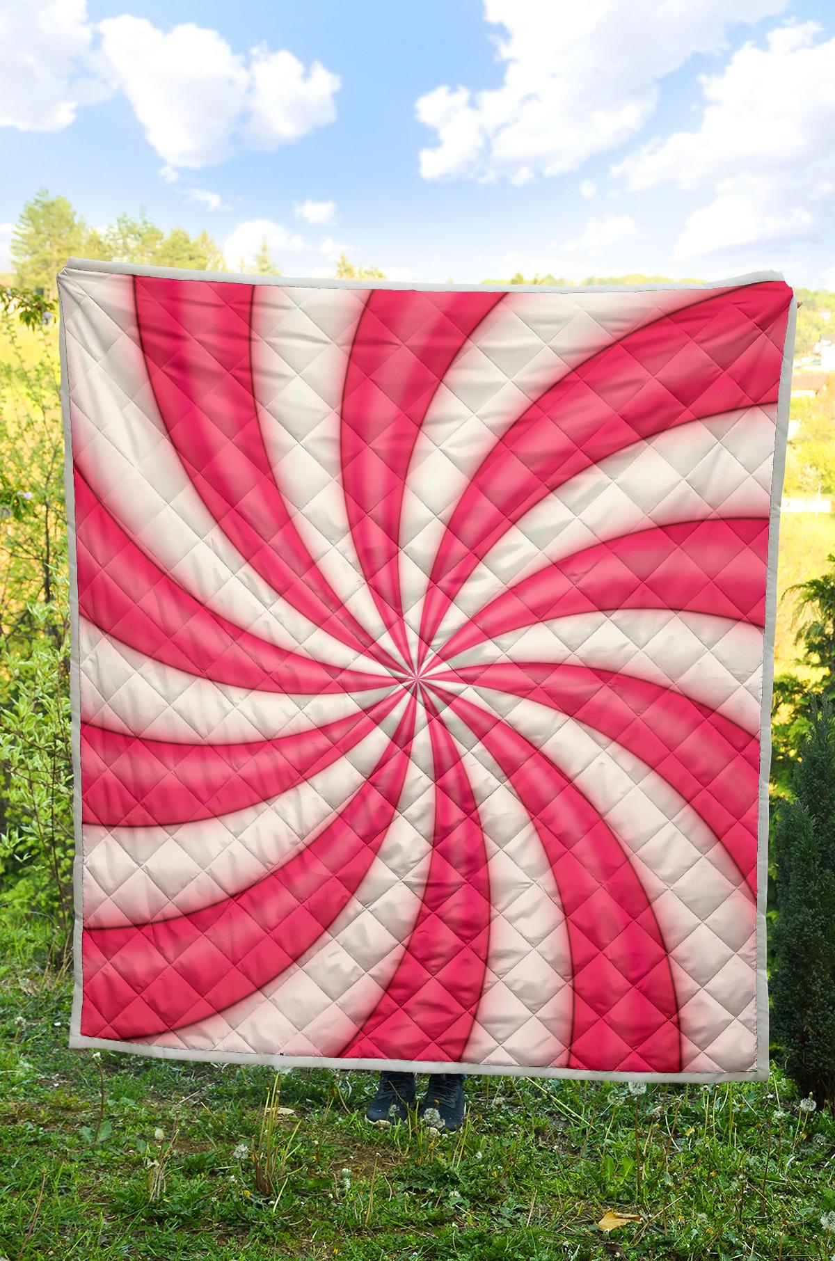Vortex Twist Swirl Candy Print Premium Quilt-JTAMIGO.COM