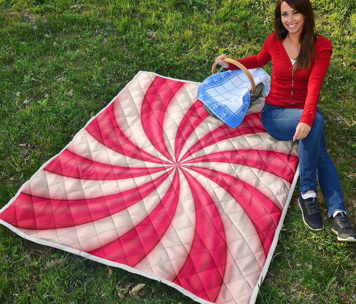Vortex Twist Swirl Candy Print Premium Quilt-JTAMIGO.COM