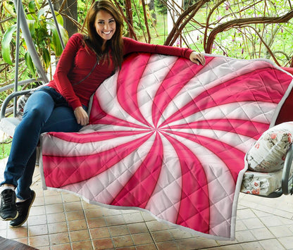 Vortex Twist Swirl Candy Print Premium Quilt-JTAMIGO.COM