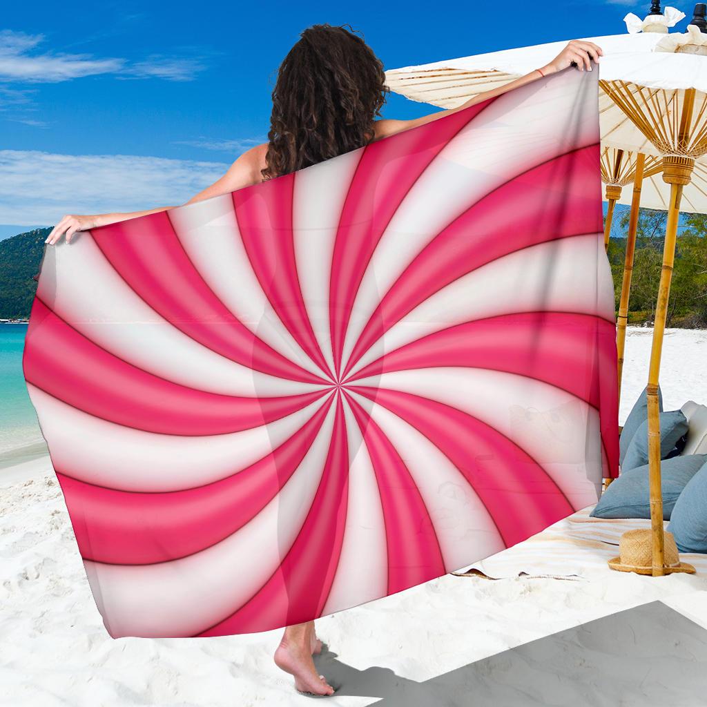 Vortex Twist Swirl Candy Print Sarong Pareo Wrap