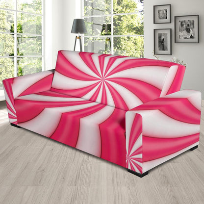 Vortex Twist Swirl Candy Print Sofa Slipcover-JTAMIGO.COM