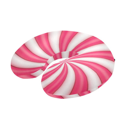 Vortex Twist Swirl Candy Print U-Shaped Travel Neck Pillow-JTAMIGO.COM