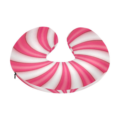 Vortex Twist Swirl Candy Print U-Shaped Travel Neck Pillow-JTAMIGO.COM