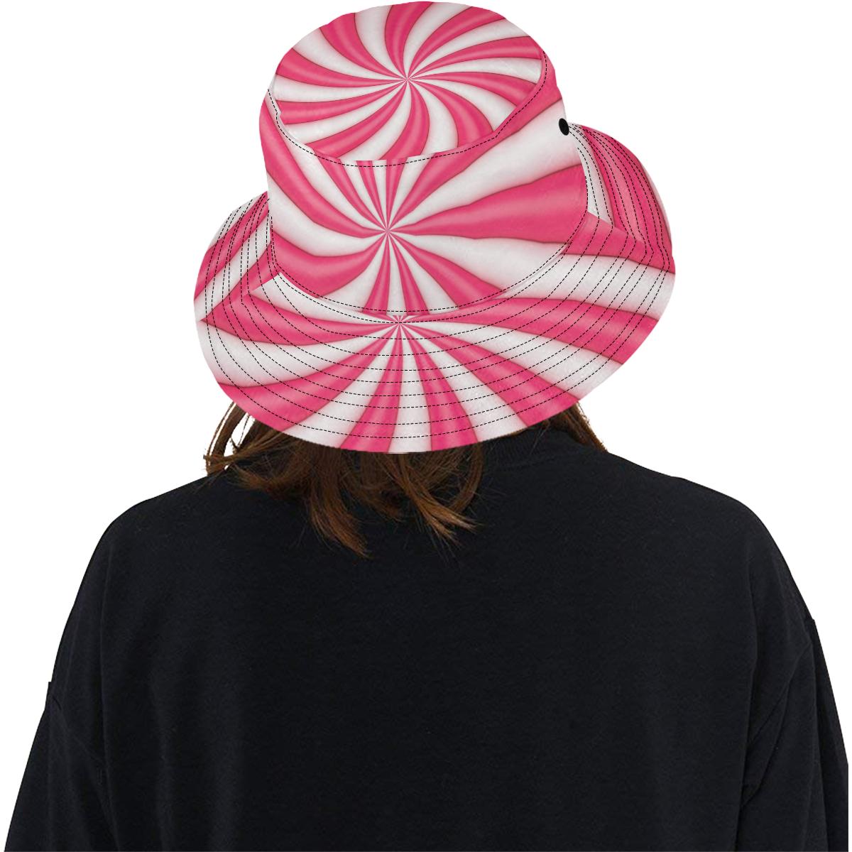 Vortex Twist Swirl Candy Print Unisex Bucket Hat