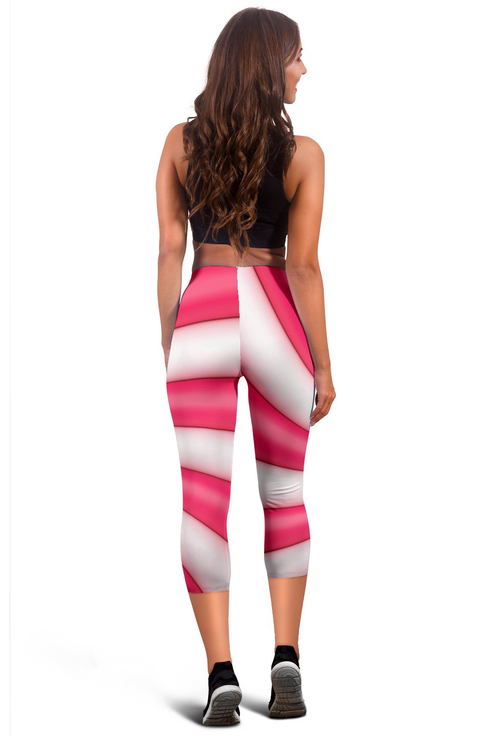 Vortex Twist Swirl Candy Print Women Capris