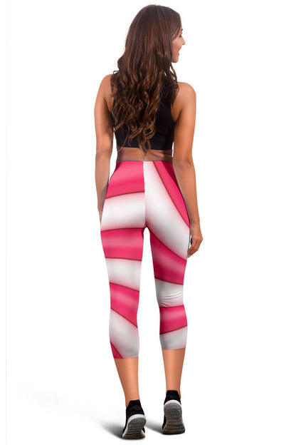Vortex Twist Swirl Candy Print Women Capris