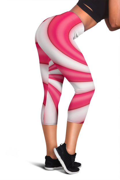 Vortex Twist Swirl Candy Print Women Capris