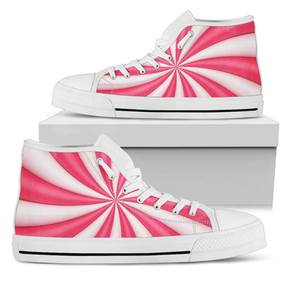 Vortex Twist Swirl Candy Print Women High Top Shoes