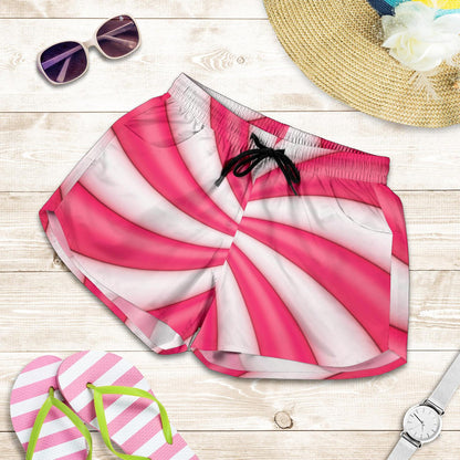 Vortex Twist Swirl Candy Print Women Shorts-JTAMIGO.COM