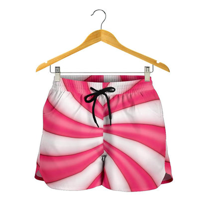 Vortex Twist Swirl Candy Print Women Shorts-JTAMIGO.COM
