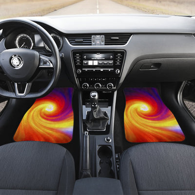 Vortex Twist Swirl Flame Themed Car Floor Mats