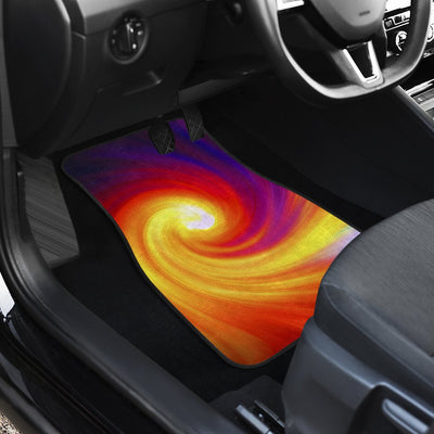 Vortex Twist Swirl Flame Themed Car Floor Mats