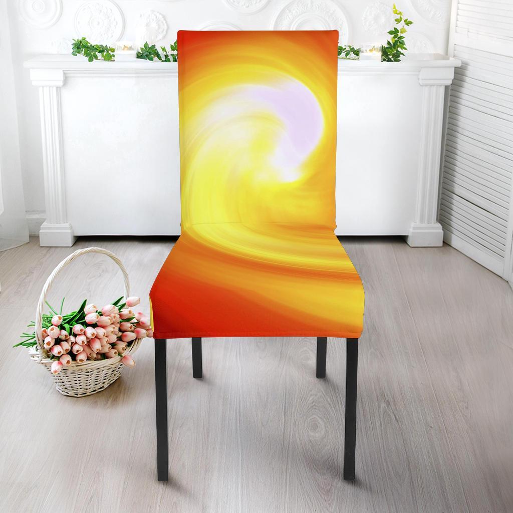 Vortex Twist Swirl Flame Themed Dining Chair Slipcover-JTAMIGO.COM