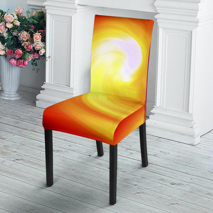 Vortex Twist Swirl Flame Themed Dining Chair Slipcover-JTAMIGO.COM