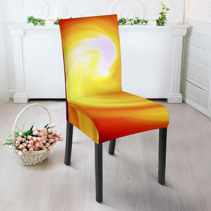 Vortex Twist Swirl Flame Themed Dining Chair Slipcover-JTAMIGO.COM