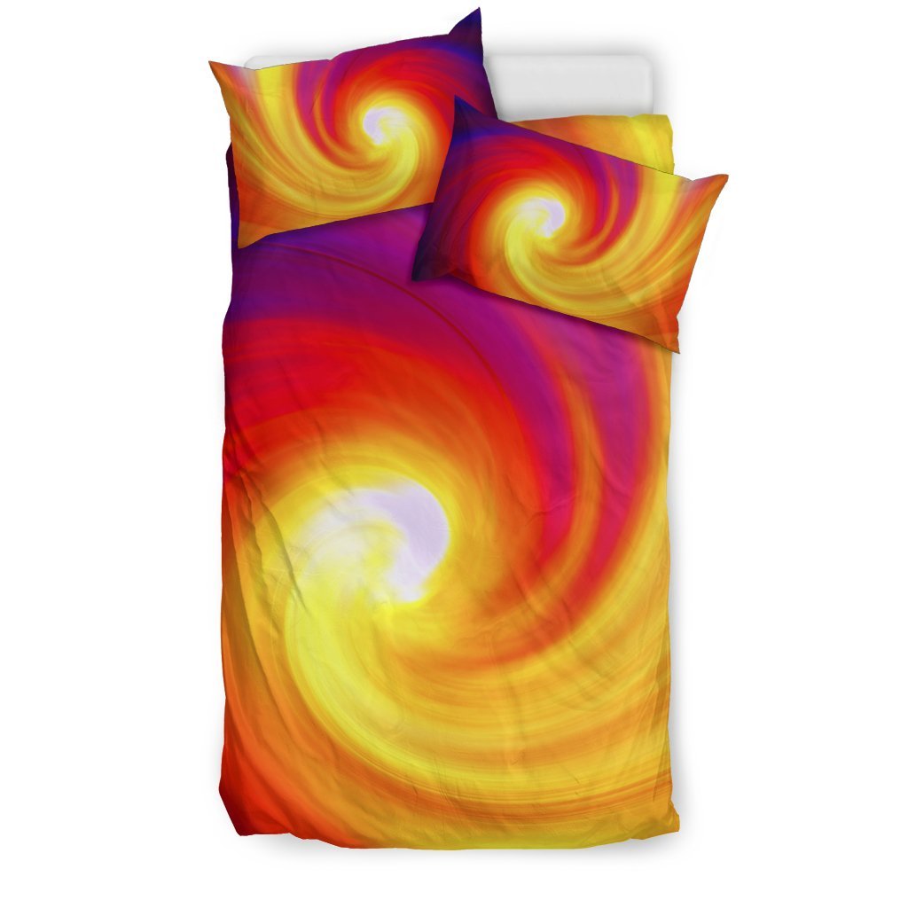 Vortex Twist Swirl Flame Themed Duvet Cover Bedding Set