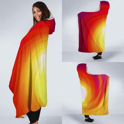 Vortex Twist Swirl Flame Themed Hooded Blanket-JTAMIGO.COM