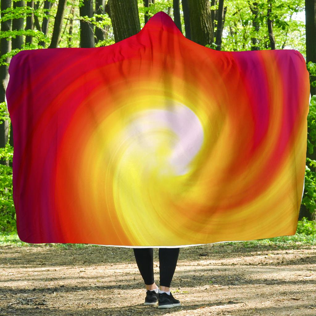 Vortex Twist Swirl Flame Themed Hooded Blanket-JTAMIGO.COM