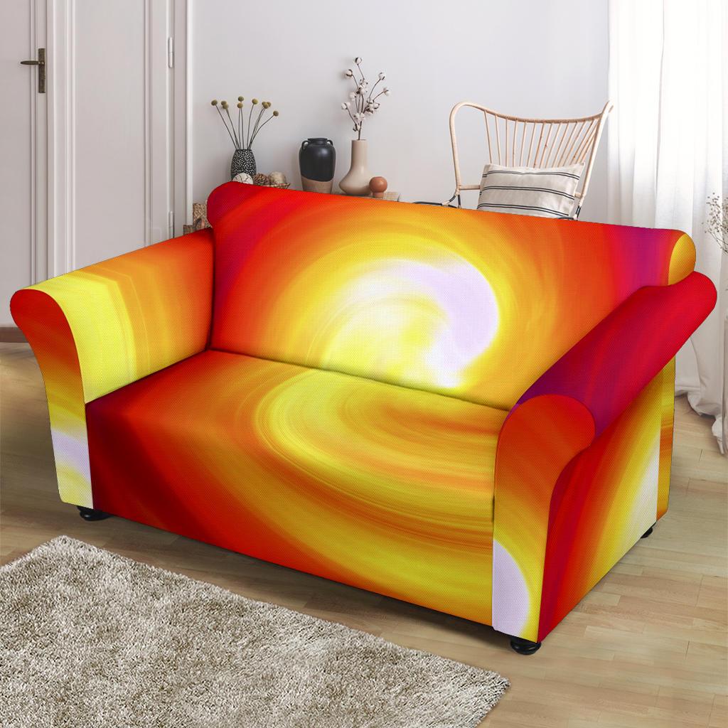 Vortex Twist Swirl Flame Themed Loveseat Slipcover-JTAMIGO.COM