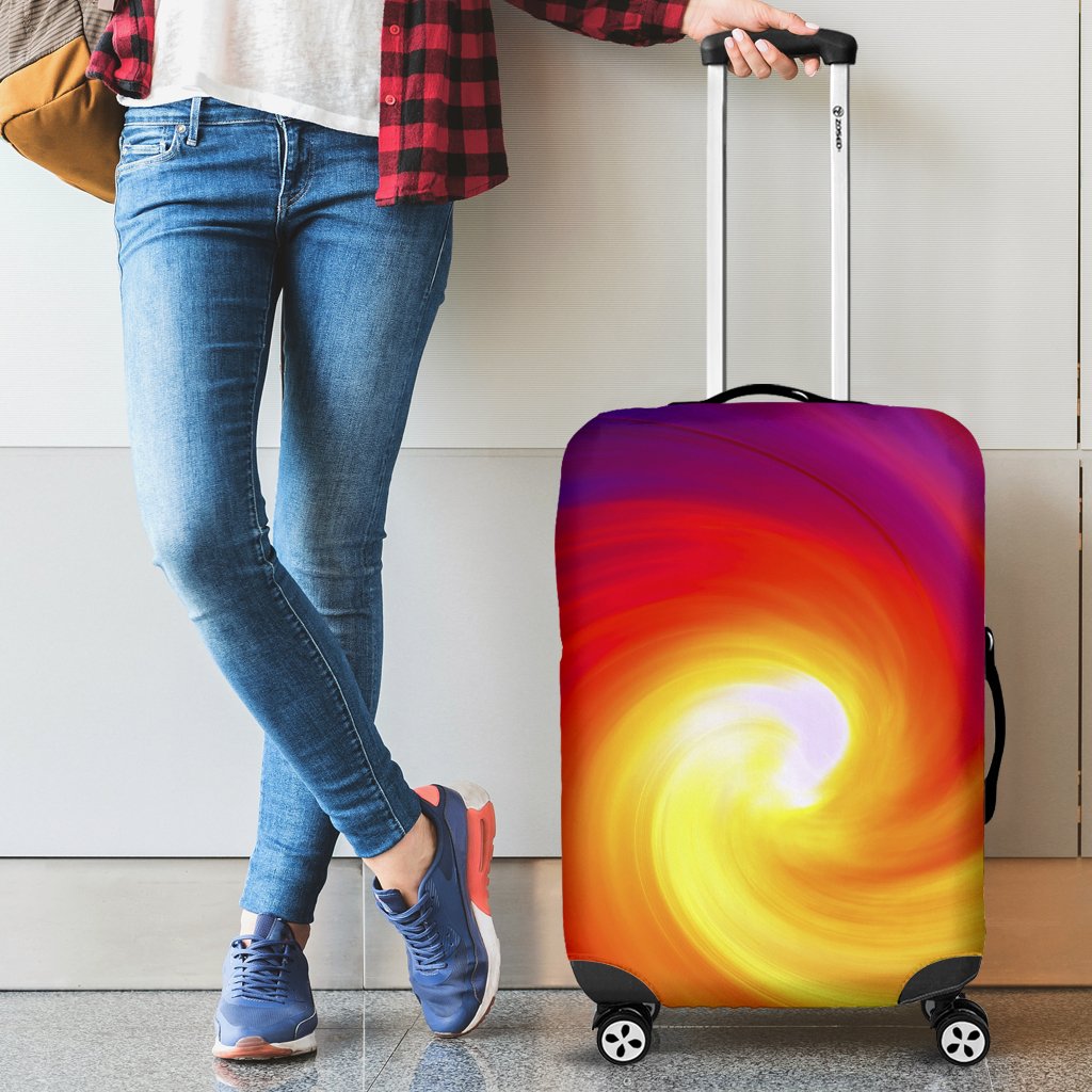 Vortex Twist Swirl Flame Themed Luggage Cover Protector