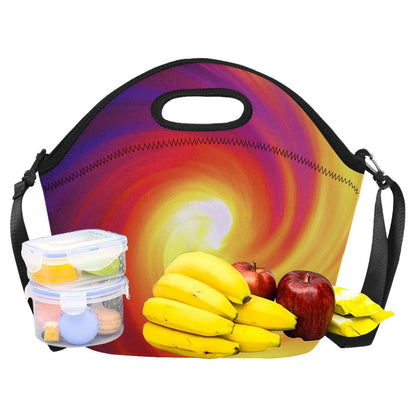 Vortex Twist Swirl Flame Themed Neoprene Lunch Bag (Model 1669)(Large)-JTAMIGO.COM