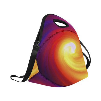Vortex Twist Swirl Flame Themed Neoprene Lunch Bag (Model 1669)(Large)-JTAMIGO.COM