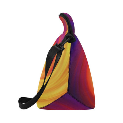 Vortex Twist Swirl Flame Themed Neoprene Lunch Bag (Model 1669)(Large)-JTAMIGO.COM