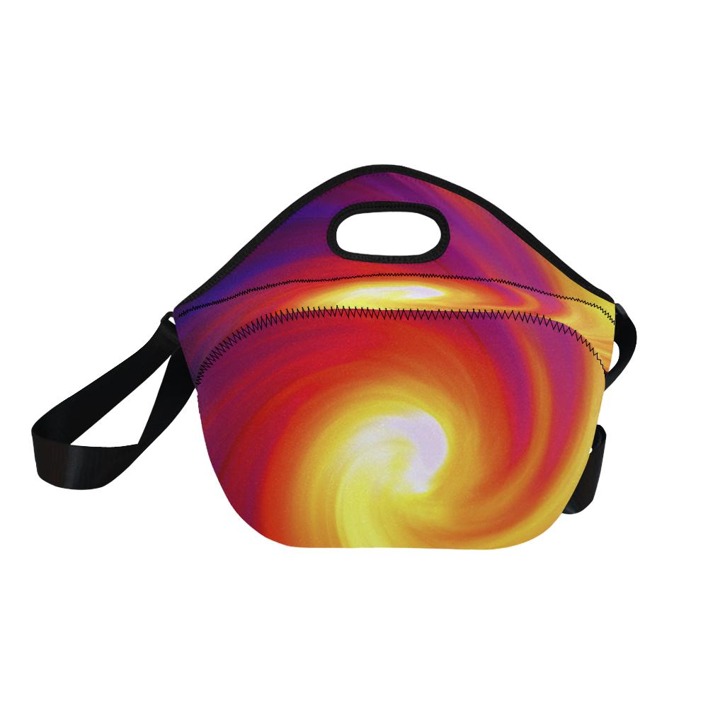 Vortex Twist Swirl Flame Themed Neoprene Lunch Bag (Model 1669)(Large)-JTAMIGO.COM
