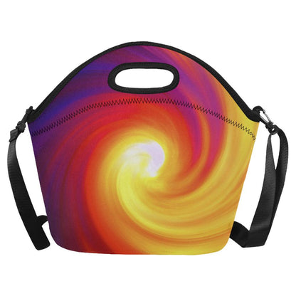 Vortex Twist Swirl Flame Themed Neoprene Lunch Bag (Model 1669)(Large)-JTAMIGO.COM